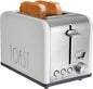 Rae Dunn Toaster, Stainless Steel 2 Slice Square Toaster, Wide Slot by RaeDunn
