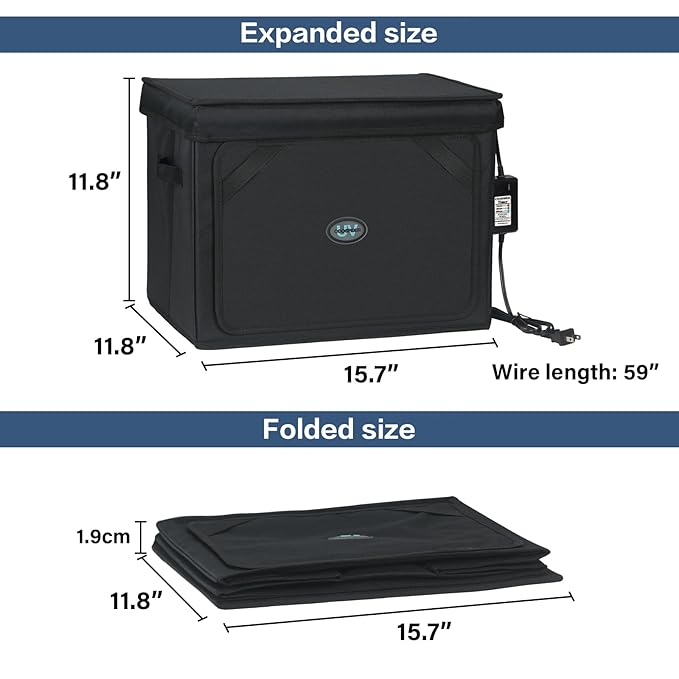 Large UVC Sanitizer Box with Ozone, Foldable Cleaner Bag with Timer, 36L/9.5gal - Image 2