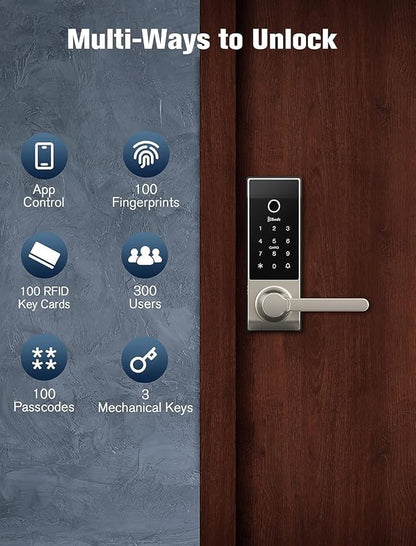 Smart Lock Doorbell Fingerprint Smart Door Lock Deadbolt - Image 6