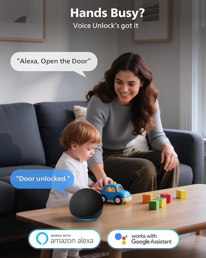 Philips Wi-Fi Smart Lock with Handles, WiFi Keyless Entry Front Door Lock Set - Image 3