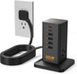 USB Charging Station for Multiple Devices 10Ft Cord, TESSAN 9-in-1 USB C by TESSAN