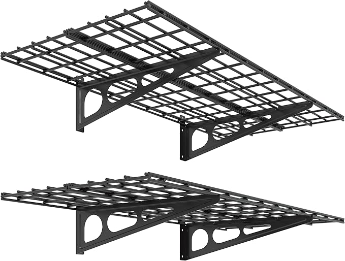 FLEXIMOUNTS 2-Pack 2x4ft 24-inch-by-48-inch Wall Shelf Garage Storage Rack Wall by FLEXIMOUNTS