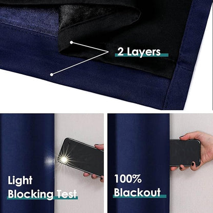 ChrisDowa 100% Blackout Curtains 63 inch Long - Image 4