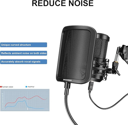 Aokeo Metal Pop Filter, Metal Mesh Layer Microphone Windscreen - Image 4