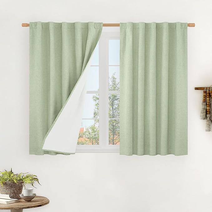 LAMIT 100% Blackout Linen Curtains by LAMIT
