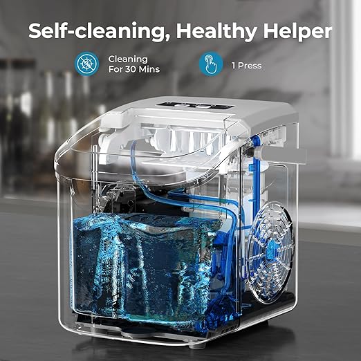 Countertop Ice Maker Machine, 8 Ice Cubes in 6 mins, 26lb/Day Bullet Ice - Image 5