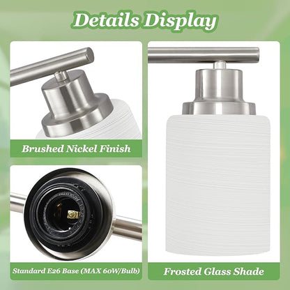 Guliaofo 4-Light Brushed Nickel Vanity Lights - Image 3