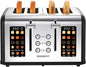 4 Slice Touch Screen Toaster, Easy-to-Use Digital Stainless Steel Toaster by Unknown