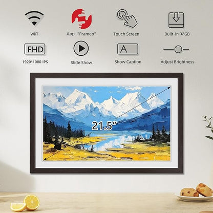 FRAMEO 21.5 inch Large Digital Photo Frame Touch Screen 32GB WiFi Smart Picture - Image 4