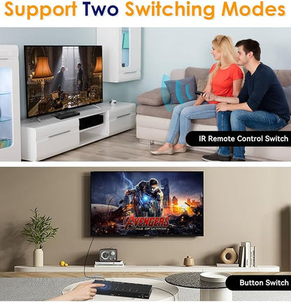 2-in-1 HDMI & AV Switcher – Play PS5 & Retro Games on 1 TV, 3 HDMI 2.0 + 2 RCA - Image 4