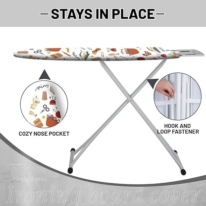Extra Thick Ironing Board Cover and Pad, 15x54 Ironing Board Cover, Resist - Image 3