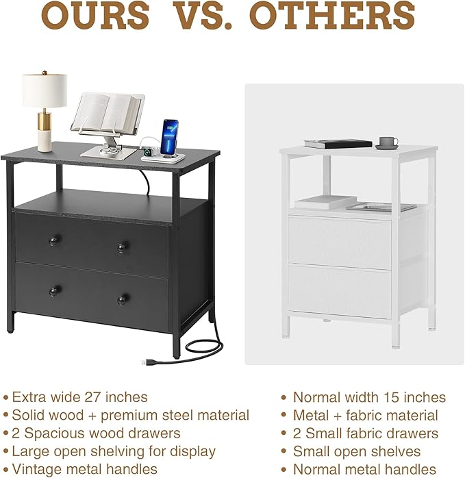 Edbuosy 27 inch Wide Night Stand - Image 7