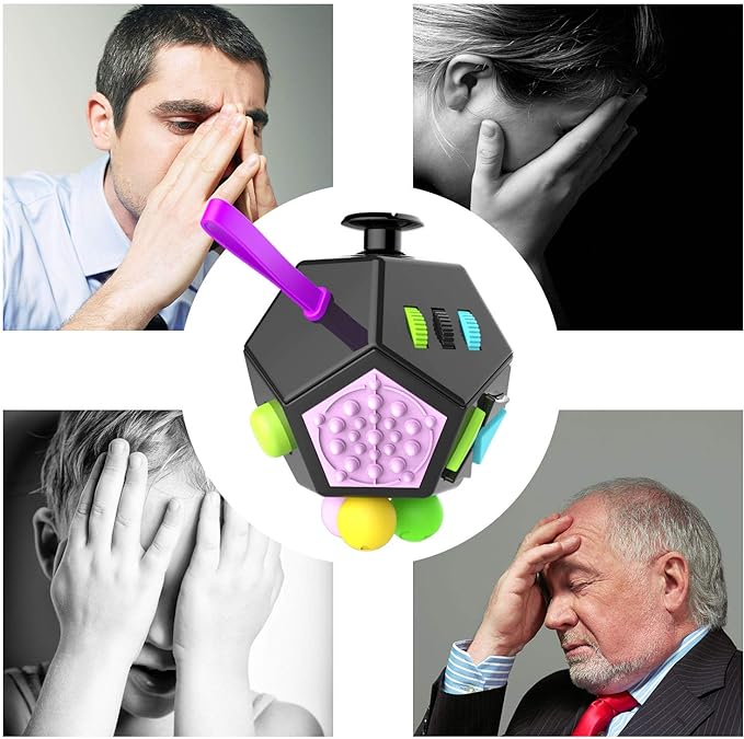 Fidget Dodecagon –12-Side Fidget Toys Cube Relieves Stress and Anxiety Anti - Image 3