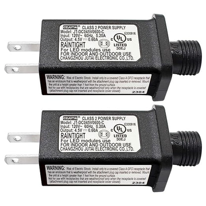 4.5V 0.6A 2PCS Replacement LED Transformer Class 2 Power Supply Adapter Ip44 by Airoads