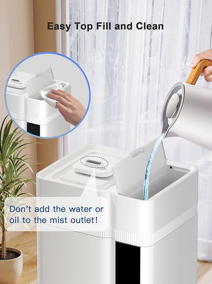 Zeova 13L/3.4Gal Humidifiers for Bedroom, Ultrasonic Warm & Cool Mist - Image 9