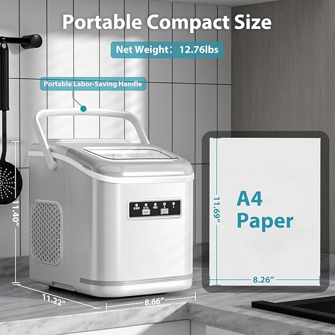 Ice Maker Machine Countertop Portable Compact Small Bullet Ice Maker - Image 2