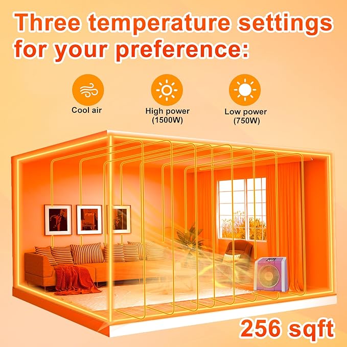 HEATIT Space Heater for Indoor, Digital Display - Image 3