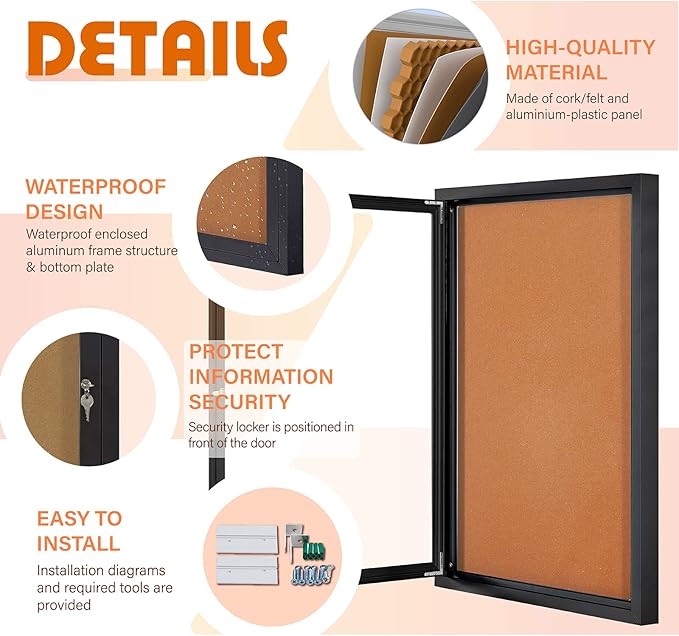 Enclosed Bulletin Board Outdoor Noticeboard - Image 4