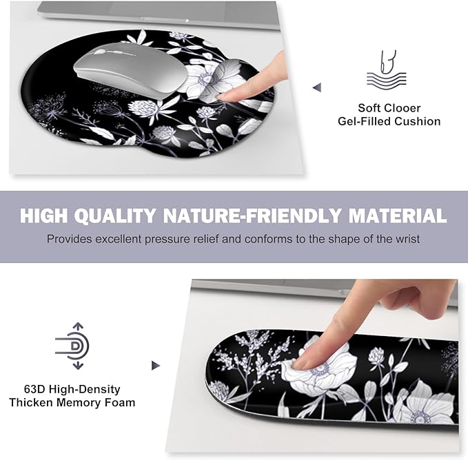 Gaming Mouse Pad, Large Desk Mat, Cute Desk Pad Protector, 4in1 XXL Mousepad + - Image 4