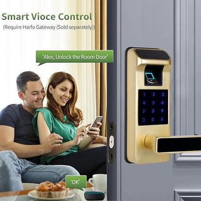 Harfo Smart Door Lock, Heavy Duty 5 in 1 Keyless Entry Door Lock, Full App - Image 7