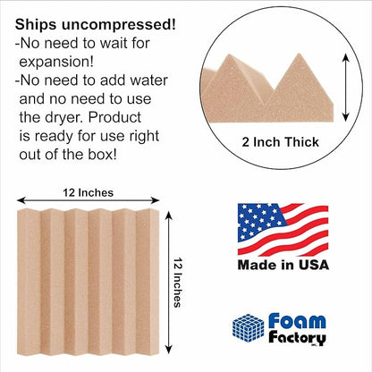 Foam Factory Inc 24 Pack Color Acoustic Foam Panel Studio Soundproofing Wedge - Image 2