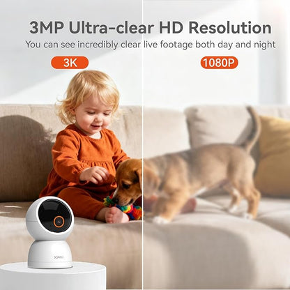 Indoor Camera Wireless, 3K Indoor Camera No Subscription, 360° Motion Detection - Image 3