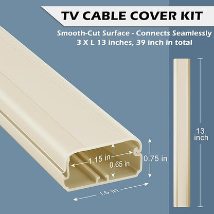 TV Cord Hider - 39in Cord Covers - Image 3