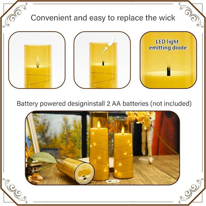 Flickering Flameless LED Candles, Battery Operated Candles 9 Pcs - Image 2