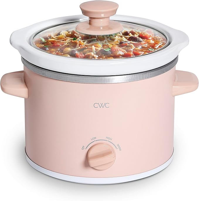 COOK WITH COLOR 2QT Mini Electric Round Slow Cooker by CookwithColor
