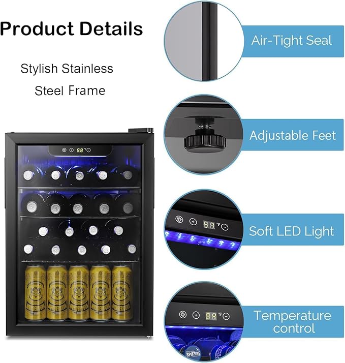 Antarctic Star 16 Bottle Wine Cooler/Cabinet Beverage Refrigerator Small Mini - Image 4