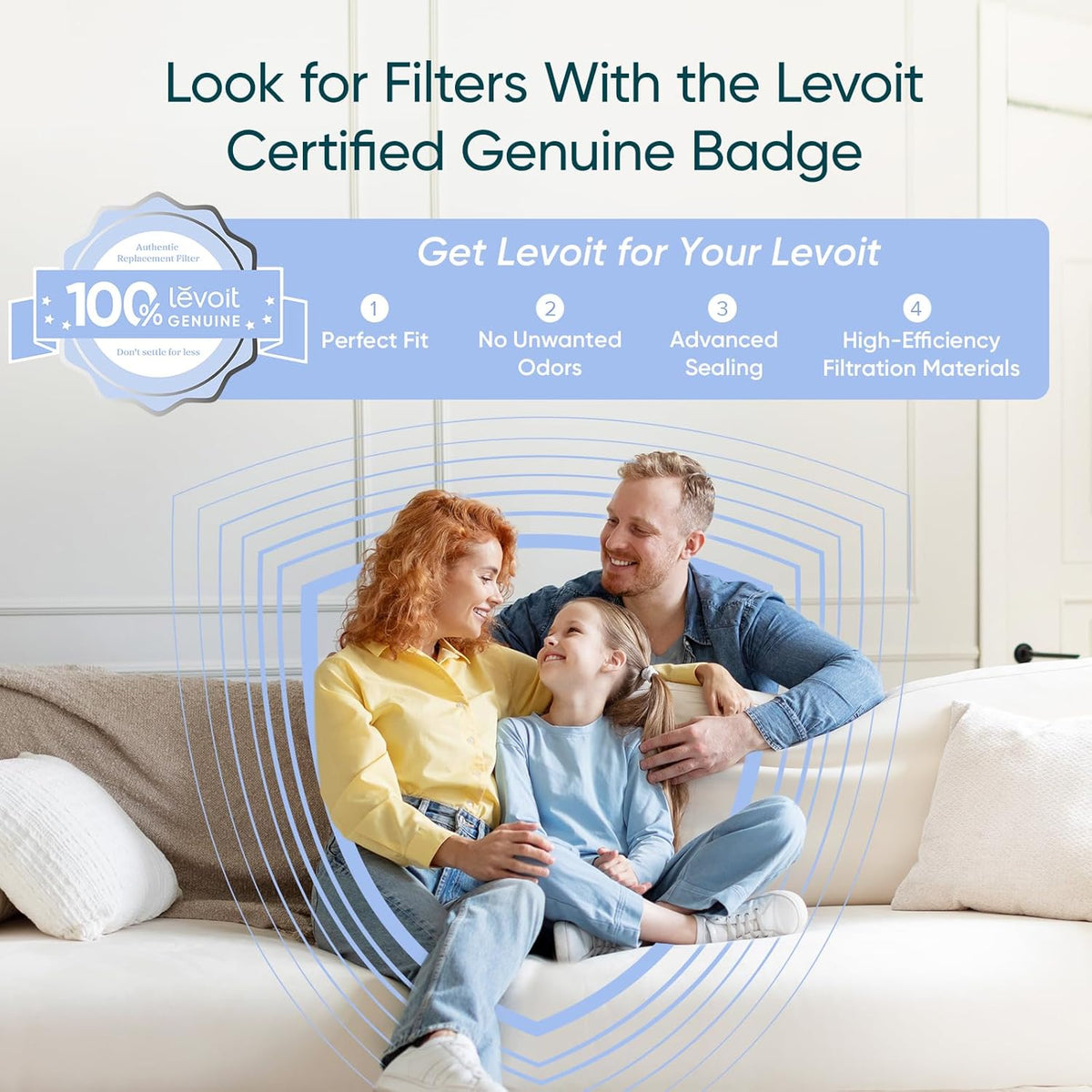 levoit air purifier for home pets bedroom dorm on a desk or shelf