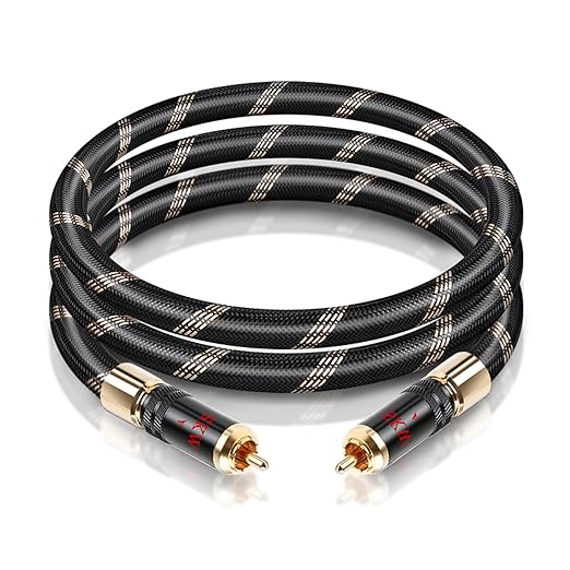 SKW Audiophiles Subwoofer Lock RCA Cable RCA to RCA Multiple Shield by SKW