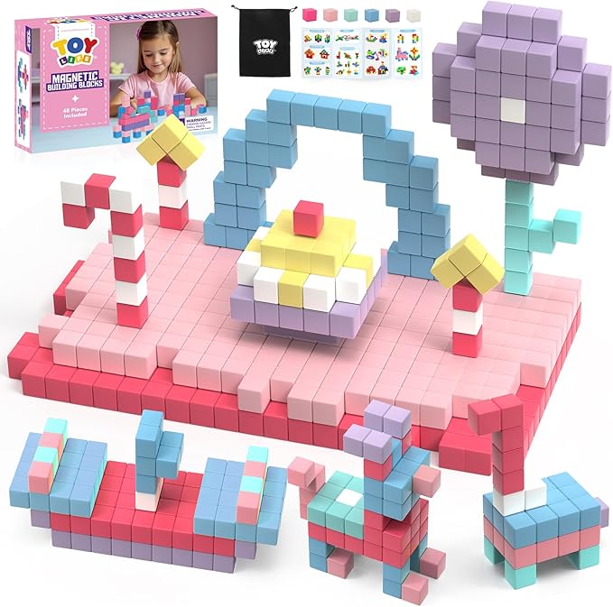 TOY Life 48 Pcs Magnetic Blocks Ages 3-5, Magnetic Building Blocks by TOYLife