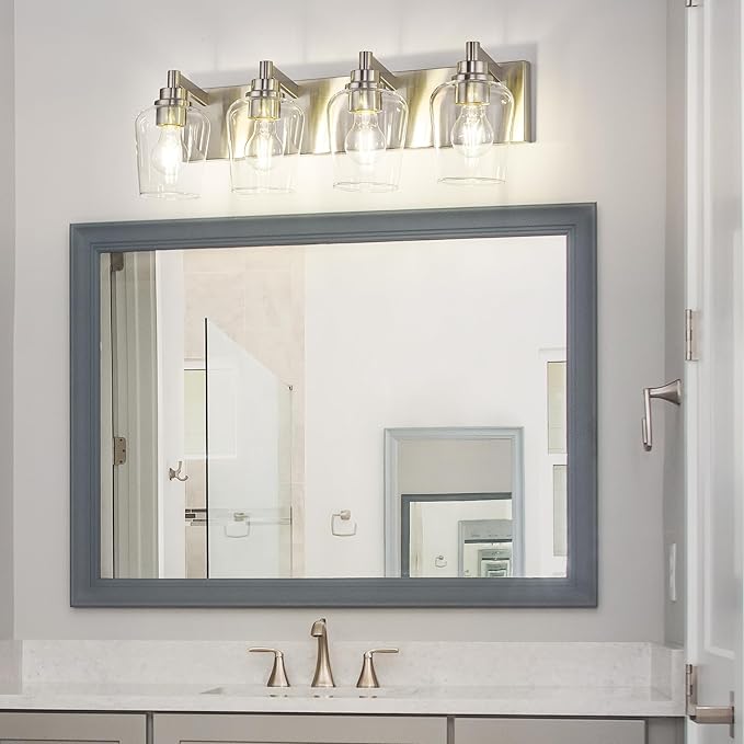 METWET Bathroom Light Fixtures, 4-Light Modern Vanity Light - Image 5