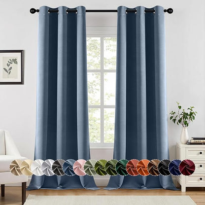 MIULEE Stone Blue Blackout Curtains by MIULEE