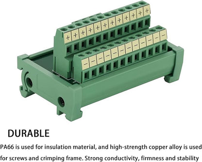 ANMBEST 2 in 12 Out Terminal Blocks Module, 25A DIN Rail and Panel Mounting - Image 4
