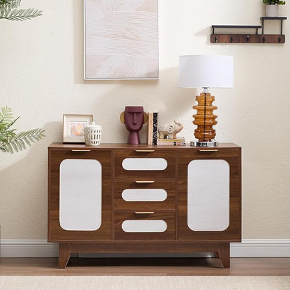 CANMOV Buffet Cabinet with Storage, Modern Wood Coffee Bar Sideboard - Image 3