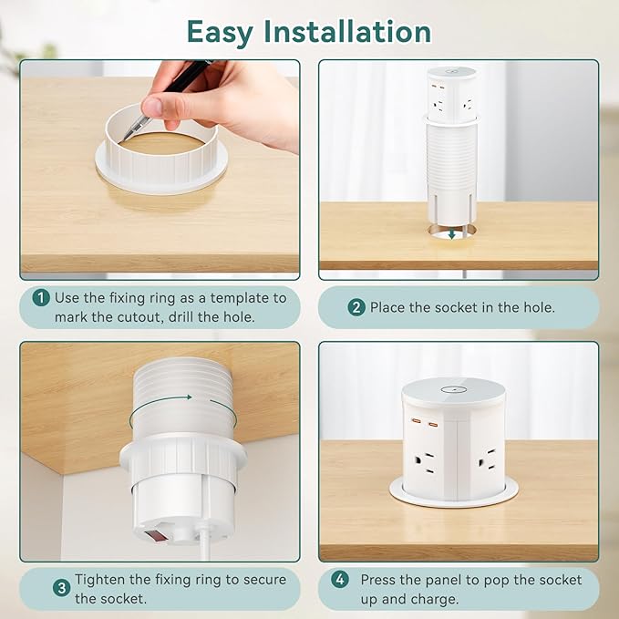 QBA Pop Up Countertop Outlet - Image 5