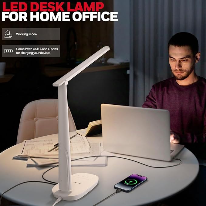 Honeywell LED Desk Lamp for Home Office, Eye-Caring Light - Image 4