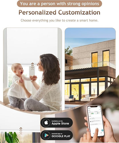 Kincmo Motorized Blinds with Remote, 100% Blackout Motorized Roller Shades Work - Image 2