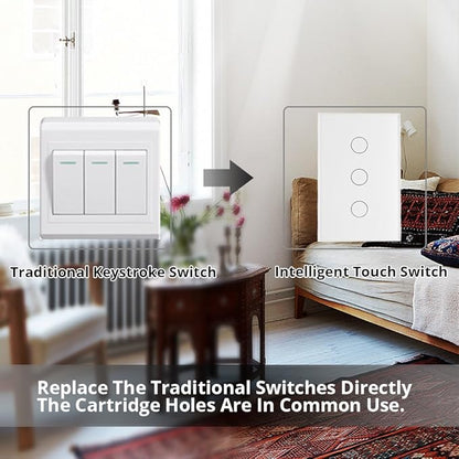 MOES WiFi Smart Wall Touch Light Switch Glass Panel Wireless Remote Control by - Image 8