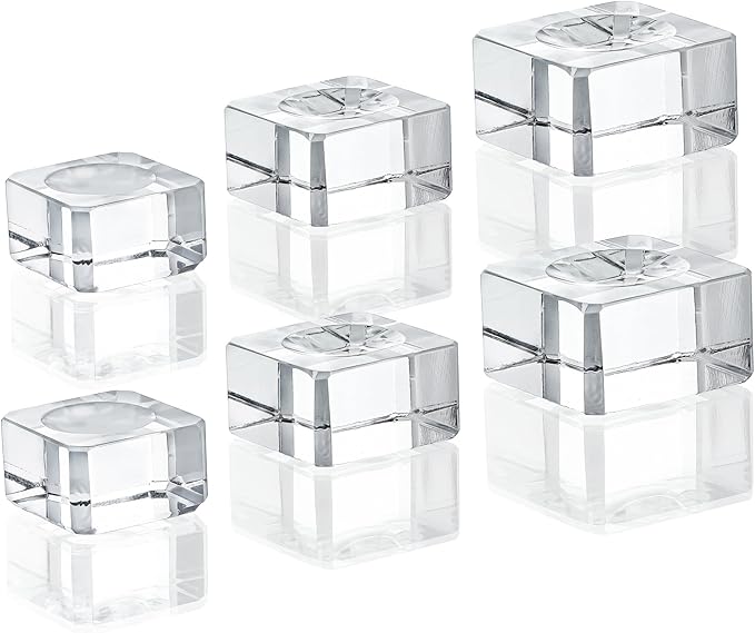 ZEERSHEE 6 Pack Square Crystal Display Bases by ForCrystalLovers