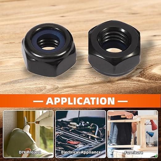 MewuDecor #10-32 Nylon Insert Hex Lock Nuts Locknuts, 304 Stainless Steel 18-8 - Image 5