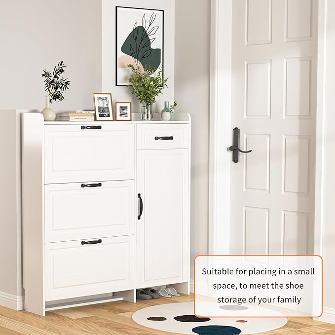 Shoe Cabinet for Entryway, Freestanding Shoe Storage Cabinet - Image 7