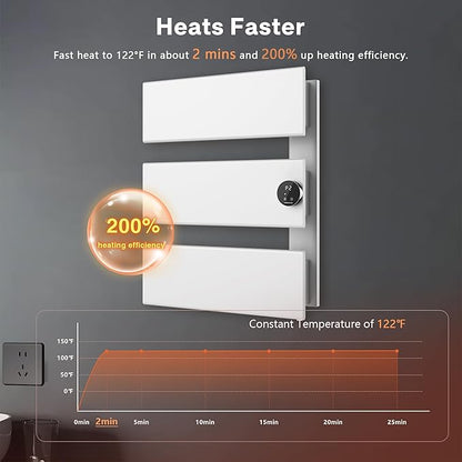 K&KALONZO Electric Towel Warmer, 18.35" W x 22.8" H Wall-Mounted Towel Heater - Image 3