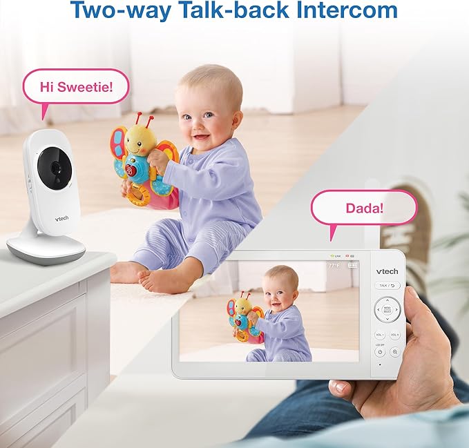 VTech Video Baby Monitor with 7" Color LCD Screen, Long Battery Life, Secure - Image 5
