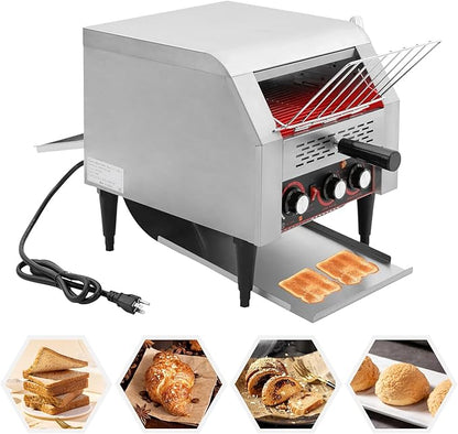 Commercial Conveyor Toaster, 350Slices/Hour 1900W Stainless Steel Heavy Duty - Image 8