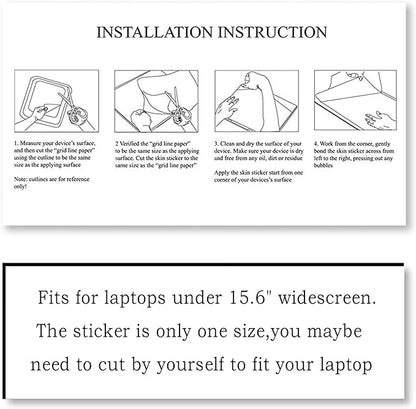Laptop Skin Sticker Decal, Decorative Waterproof Removable - Image 6