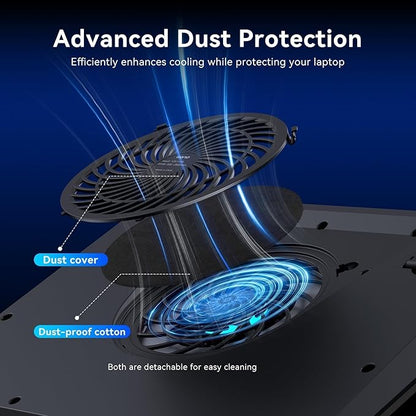 llano V12 Laptop Cooling Pad, Gaming Laptop Cooler Stand - Image 3