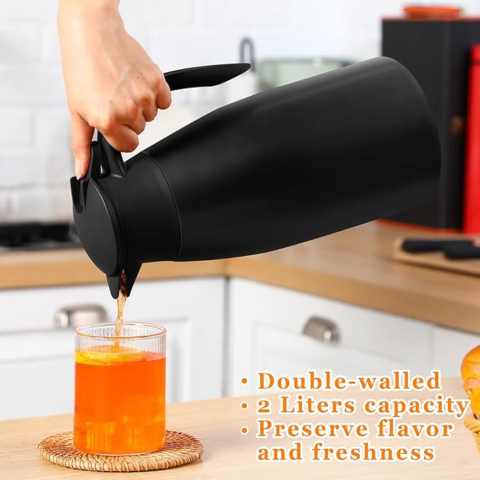 Norme 2 Pcs Thermal Coffee Carafe Insulated Stainless Steel Coffee Carafe - Image 6